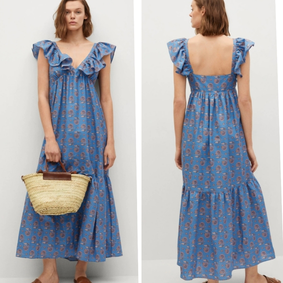 🔥Last 1🔥MANGO Cotton maxi dress - Picture 5 of 8